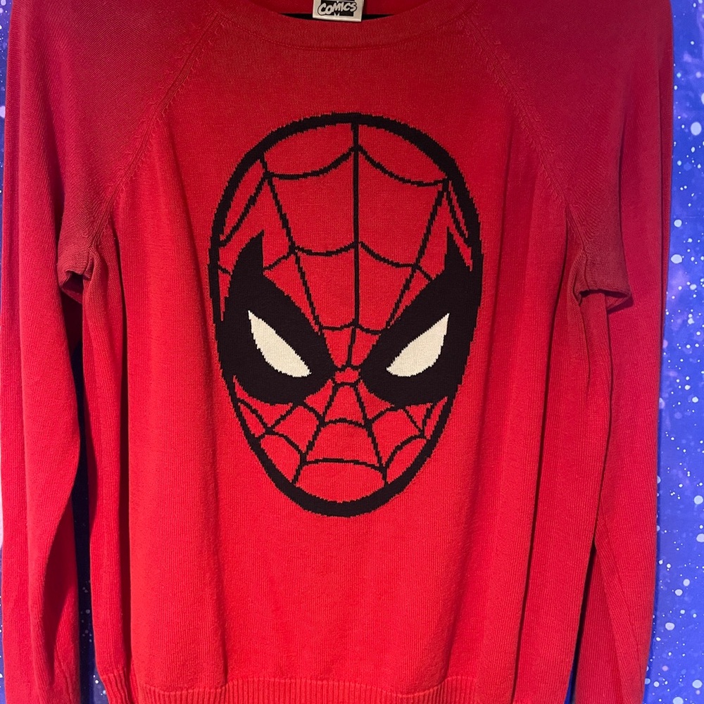 Marvel Red Crewneck Spider-Man Sweater
